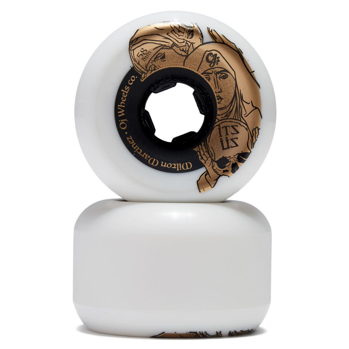 OJ Milton Martinez Its Us Witches Double Duro Mini Combo 99a/95a Skateboard Wheels - White - 58mm image 2
