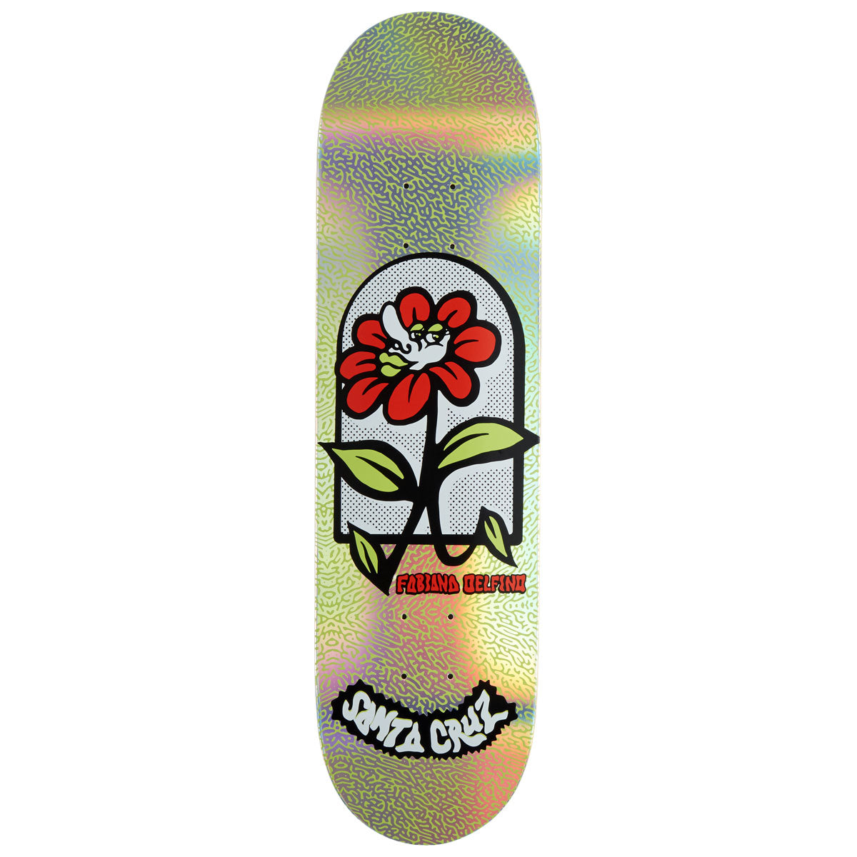 Santa Cruz Delfino Flower Frame FeelBase Pro Skateboard Deck - 8.00