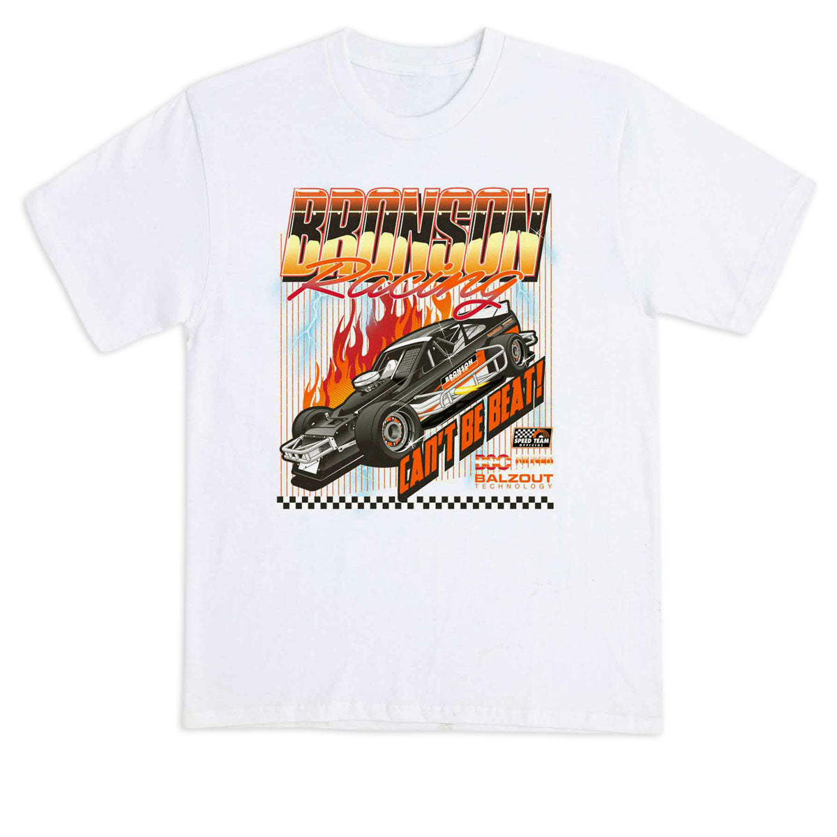 Bronson Racing Raw T-Shirt - White image 1