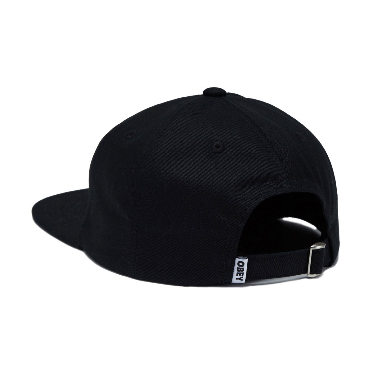 Obey Bold Twill 6 Panel Strapback Hat - Black image 2