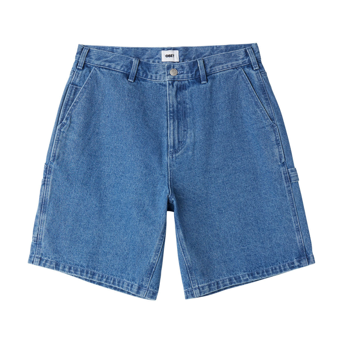 Obey Big Wig Denim Carpenter Shorts - Light Indigo image 1