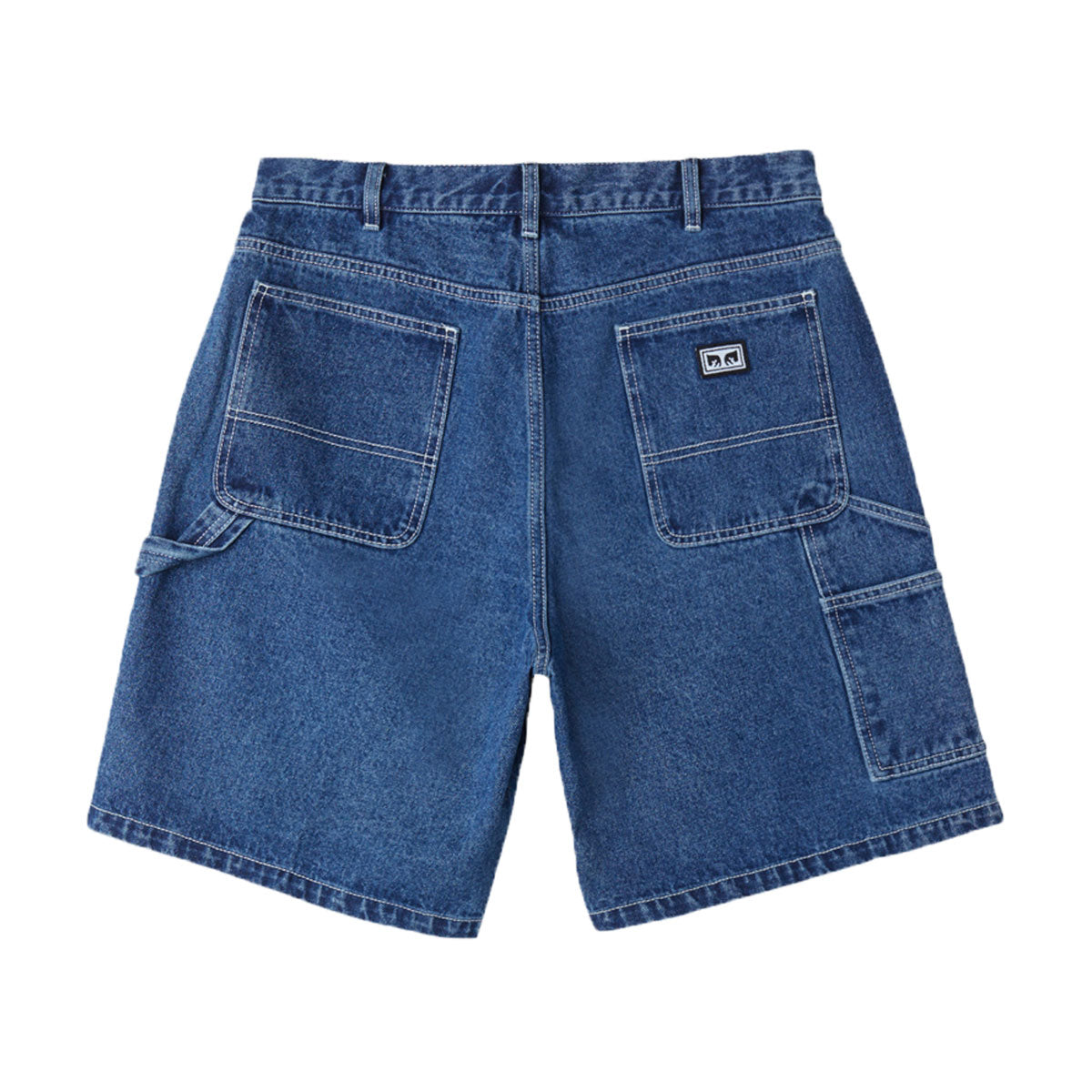 Obey Big Wig Denim Carpenter Shorts - Stone Wash Indigo image 2