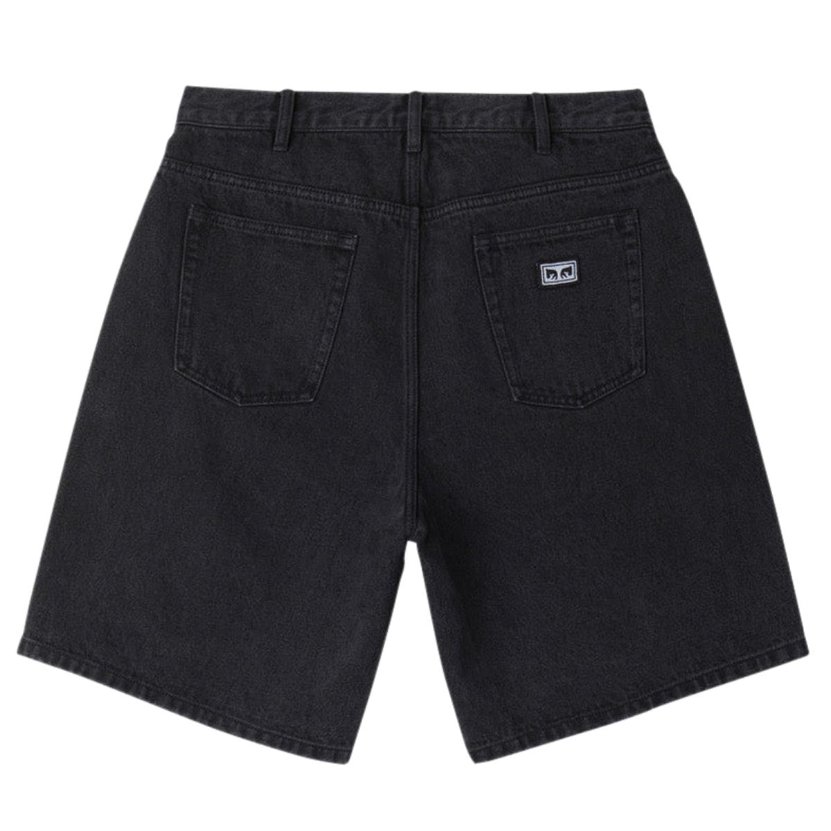 Obey Bigwig Baggy Denim Shorts - Faded Black image 2