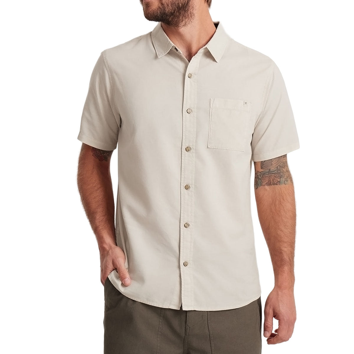 Roark Made To Fade Shirt - Washed Bone image 1