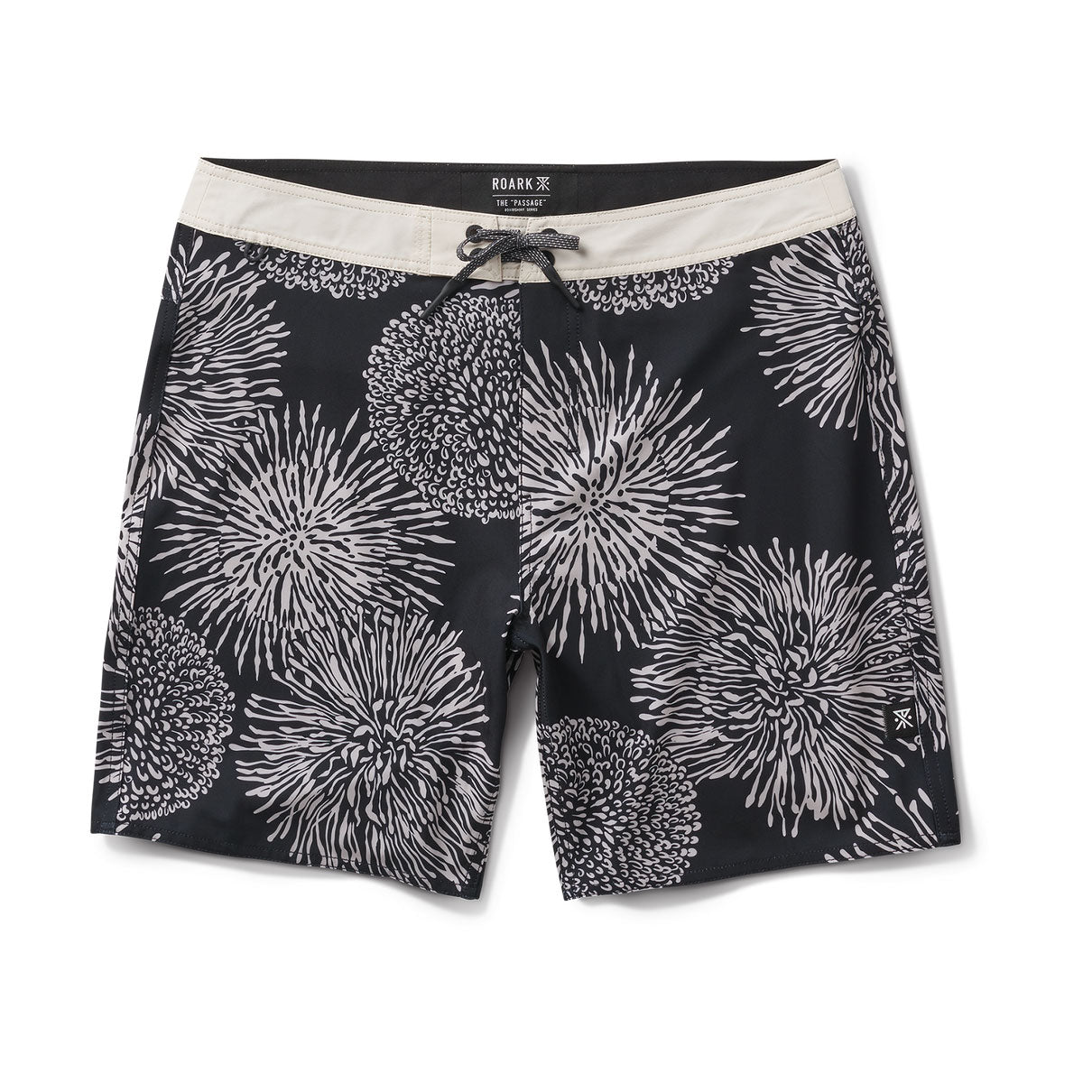 Roark Passage Boardshorts - Black Floral image 1