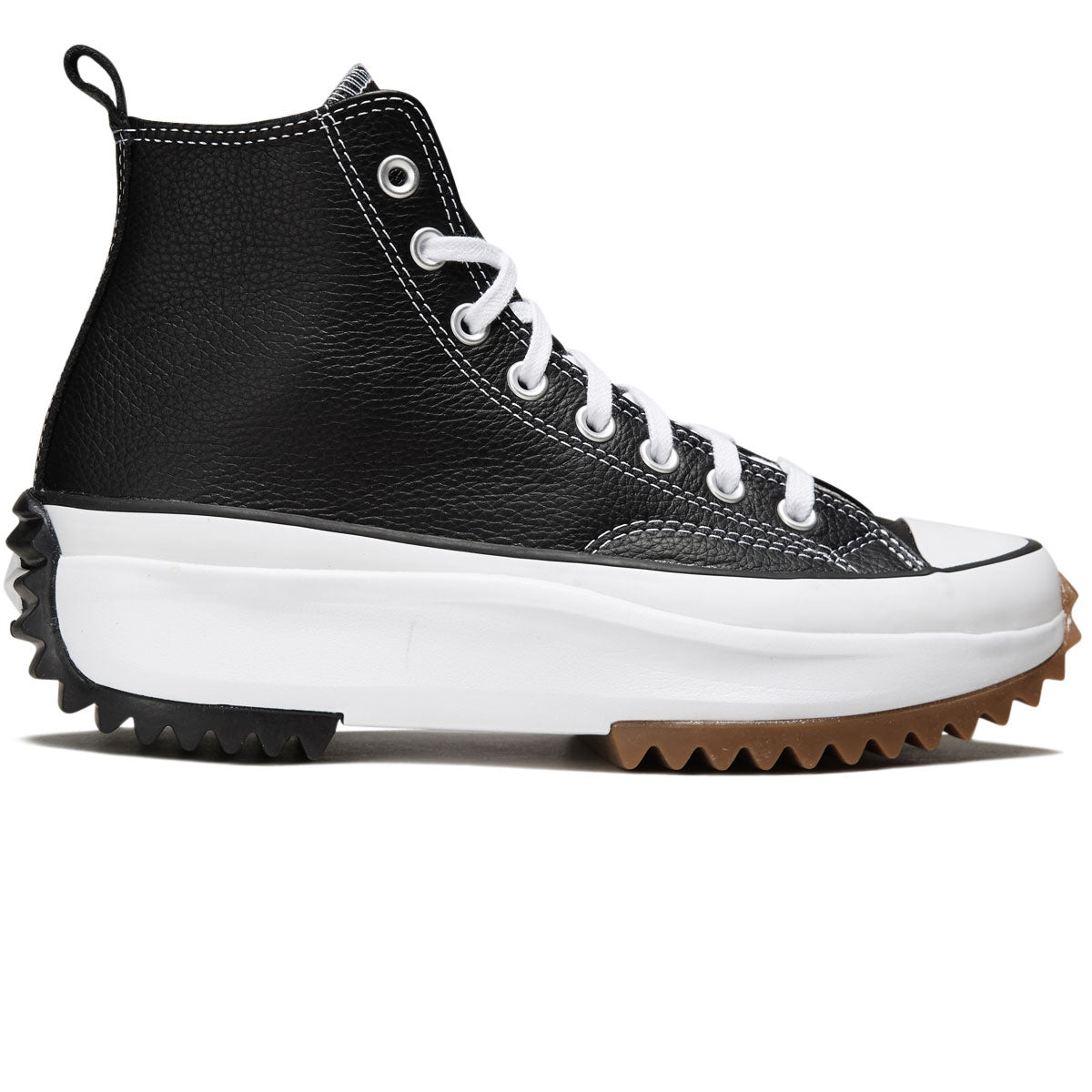 Converse Run Star Hike Hi Shoes - Black/White/Gum image 1