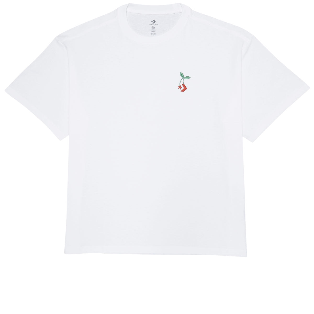 Converse Star Chevron Cherry Loose Fit T-Shirt - White – Daddies Board Shop