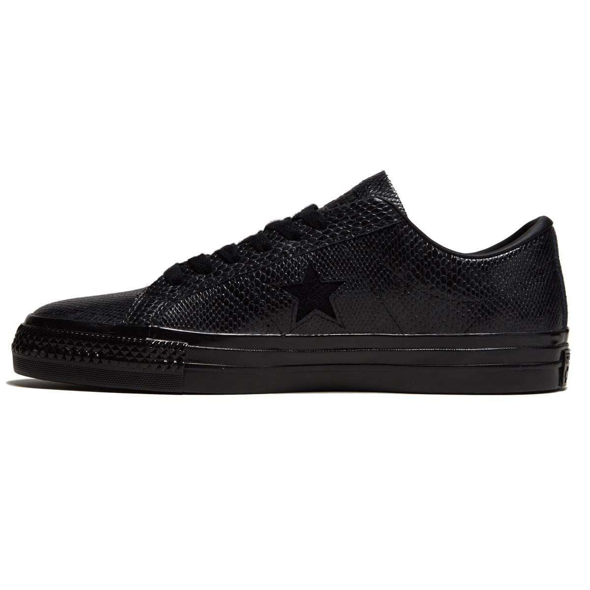 Converse One Star Pro Ox Shoes - Black/Black/Black/White image 2