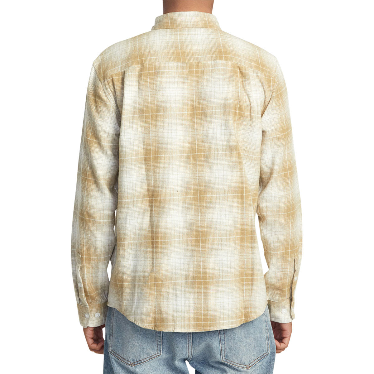 RVCA Dayshift Flannel Long Sleeve Shirt - Khaki image 2