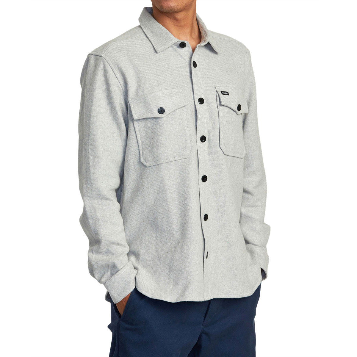 RVCA Va Cpo Long Sleeve Shirt - Grey Marle image 4