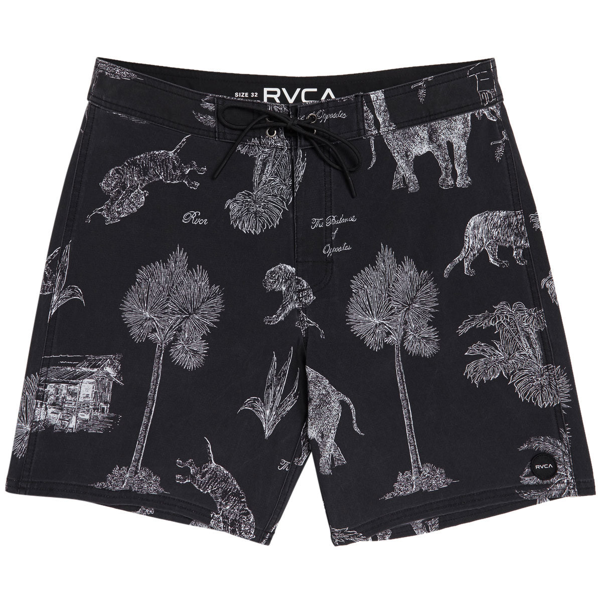 RVCA Va Pigment Board Shorts - Black/White image 1