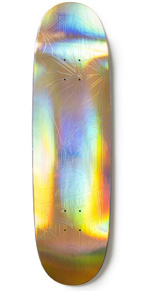 Primitive Villani Holofoil Bat Skateboard Deck - Gold - 8.75