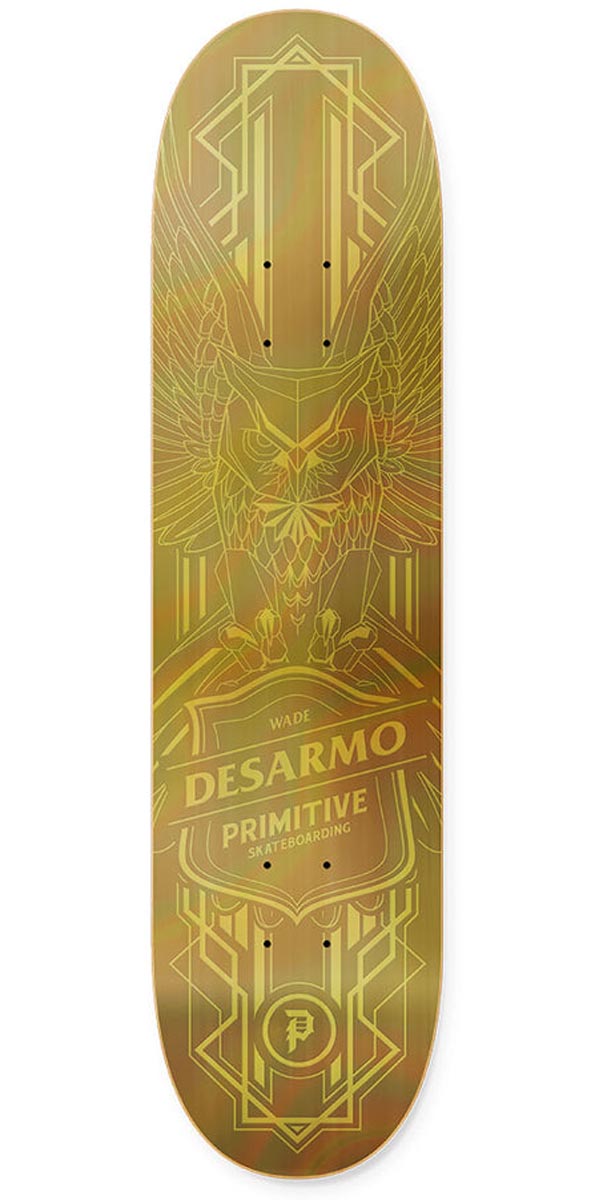 Primitive Desarmo Holofoil Owl Skateboard Complete - Gold - 8.38