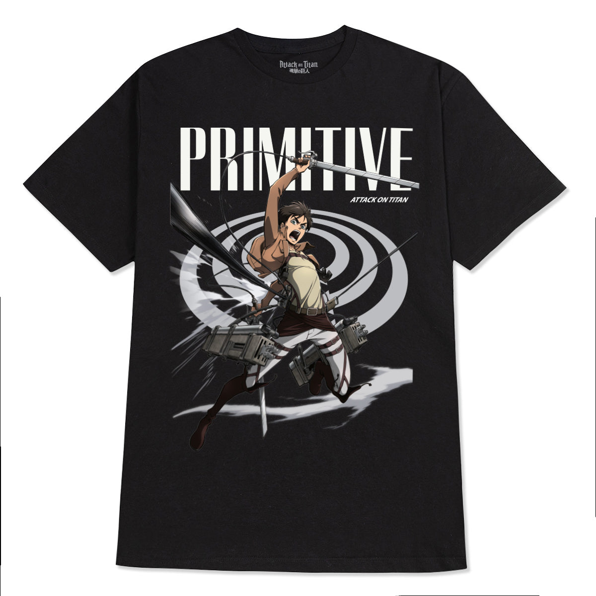 Primitive x Titans Eren T-Shirt - Black image 1