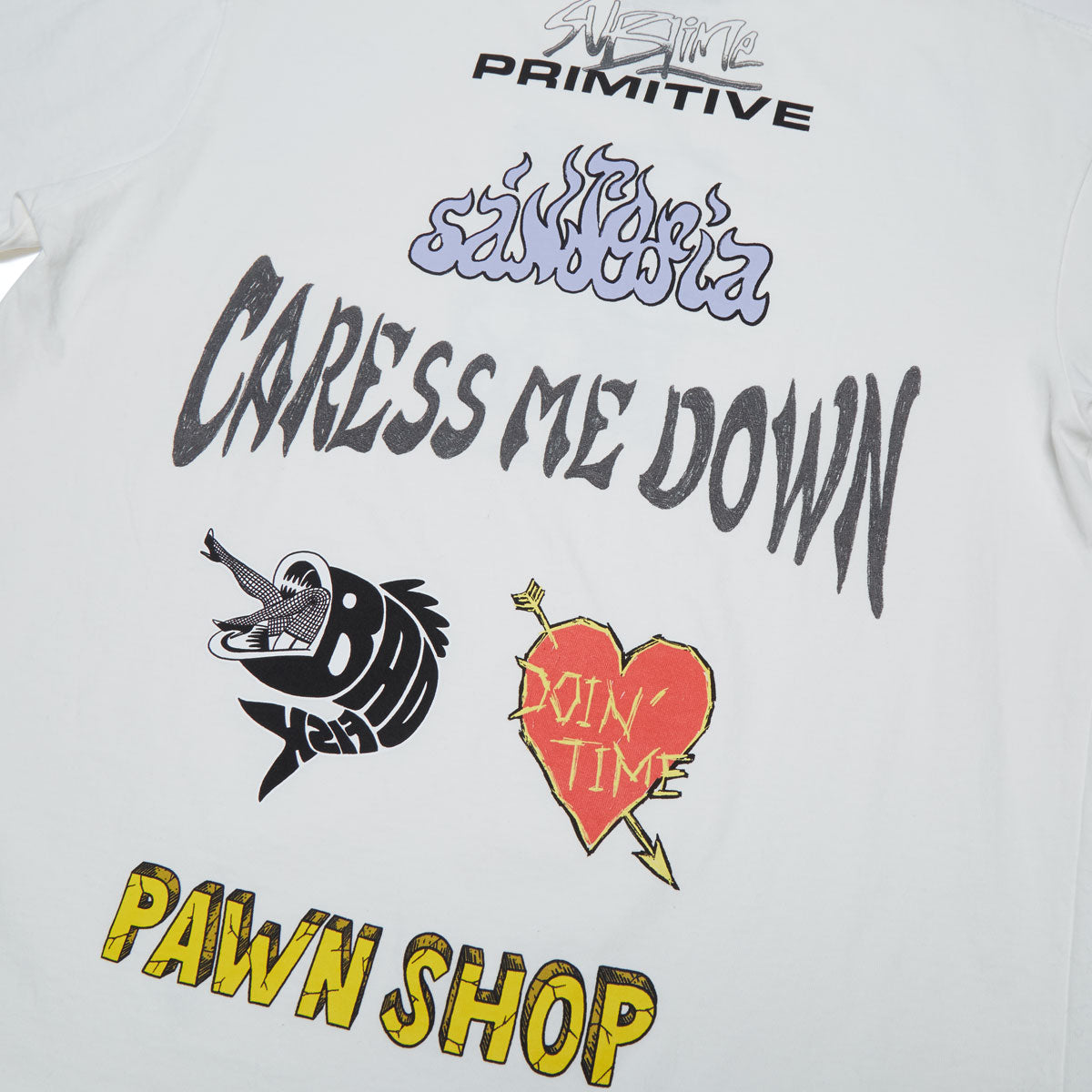 Primitive x Sublime Down Here T-Shirt - White image 4