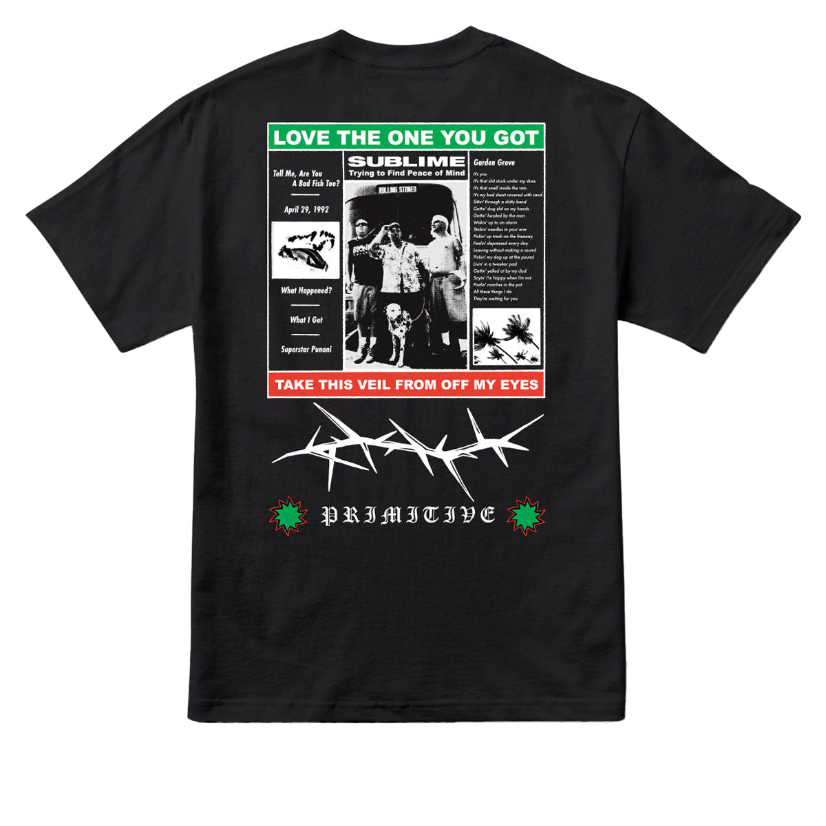 Primitive x Sublime Zine T-Shirt - Black image 2