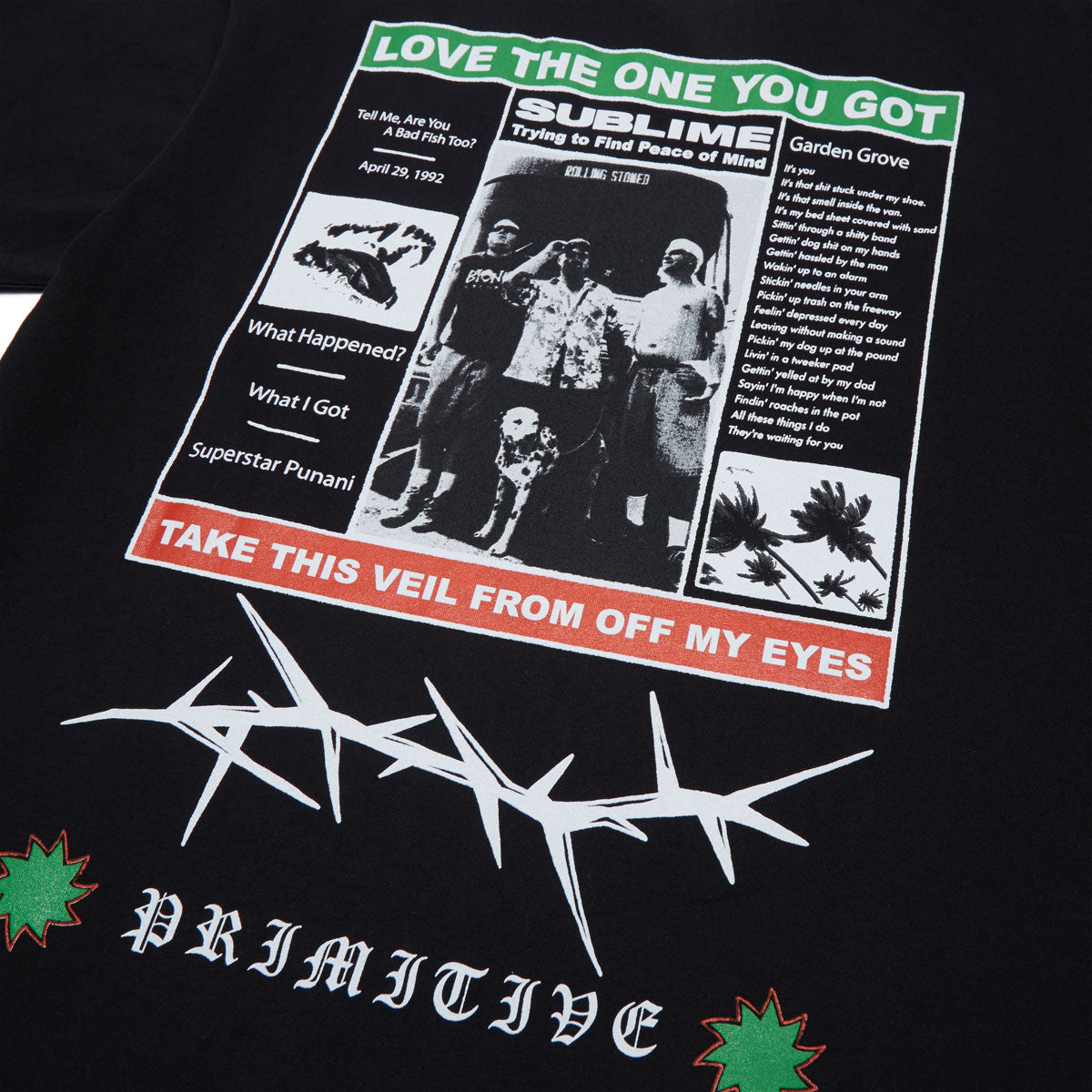 Primitive x Sublime Zine T-Shirt - Black image 4