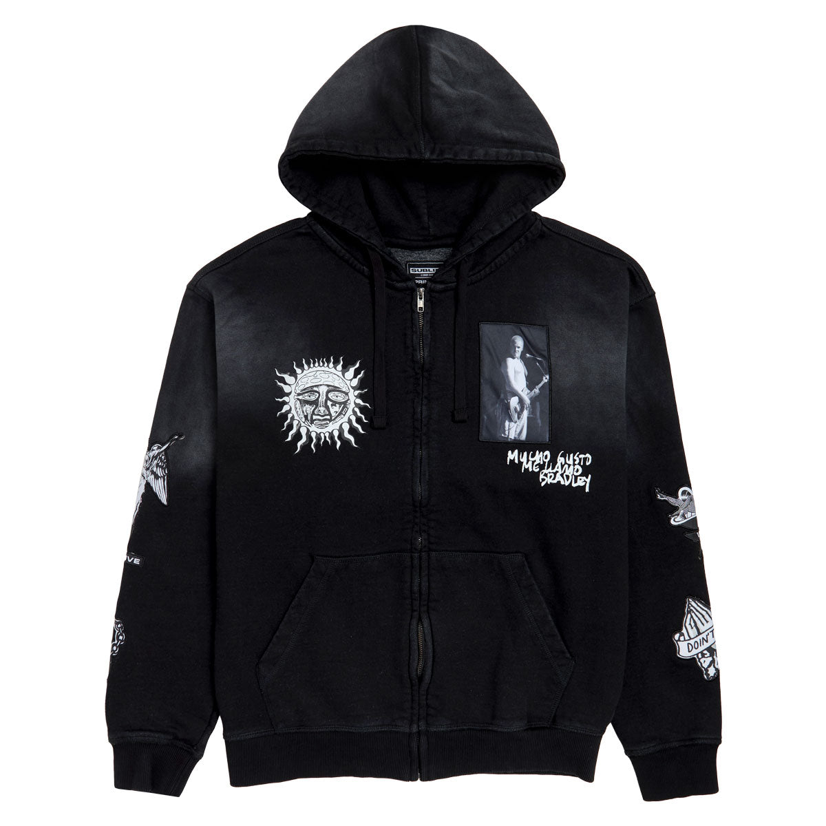 Primitive x Sublime Hello Zip Up Hoodie - Black image 1