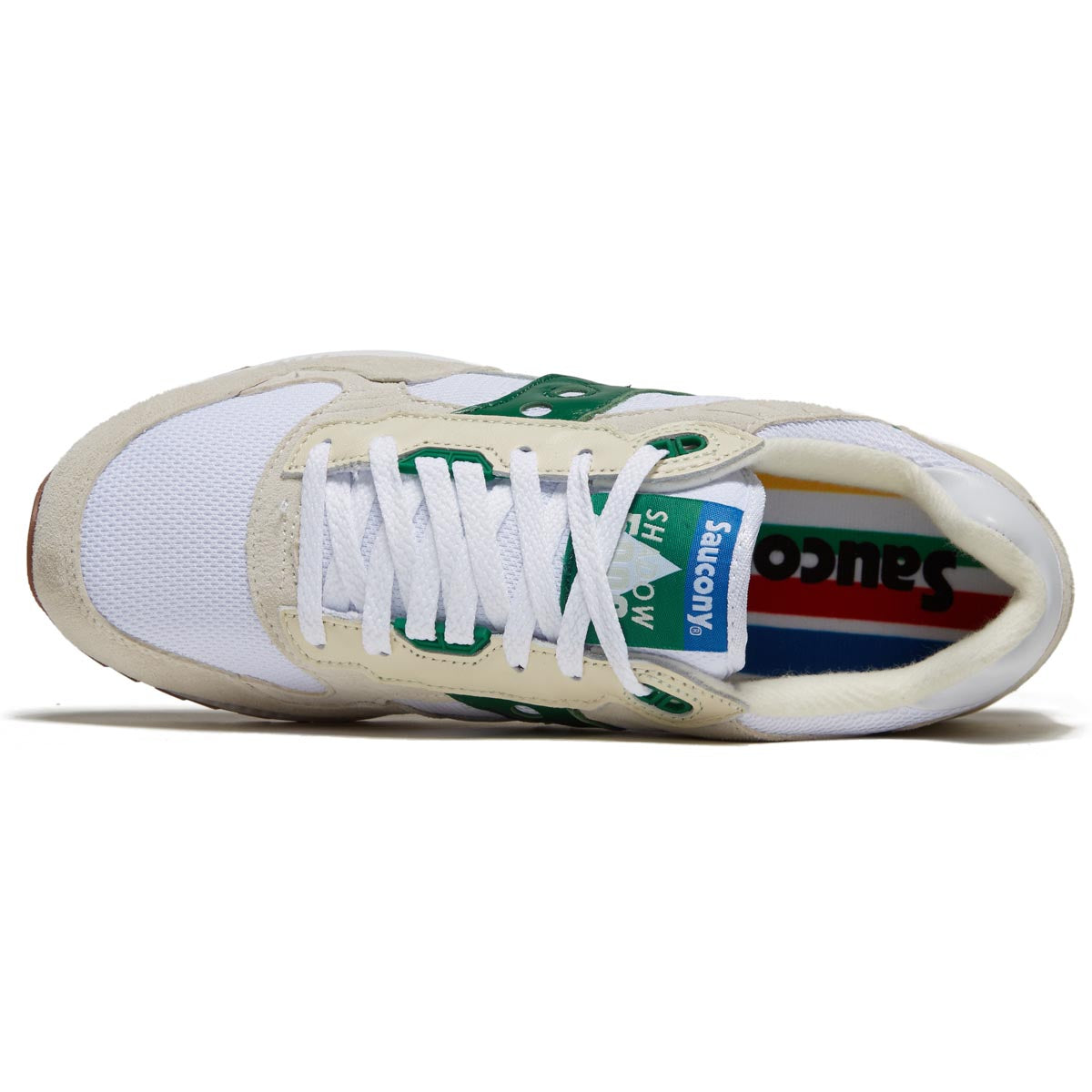 Saucony Shadow 5000 Shoes - White/Green image 3