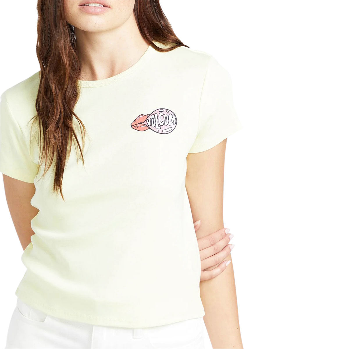 Volcom Womens Have A Clue T-Shirt - Lemon image 3