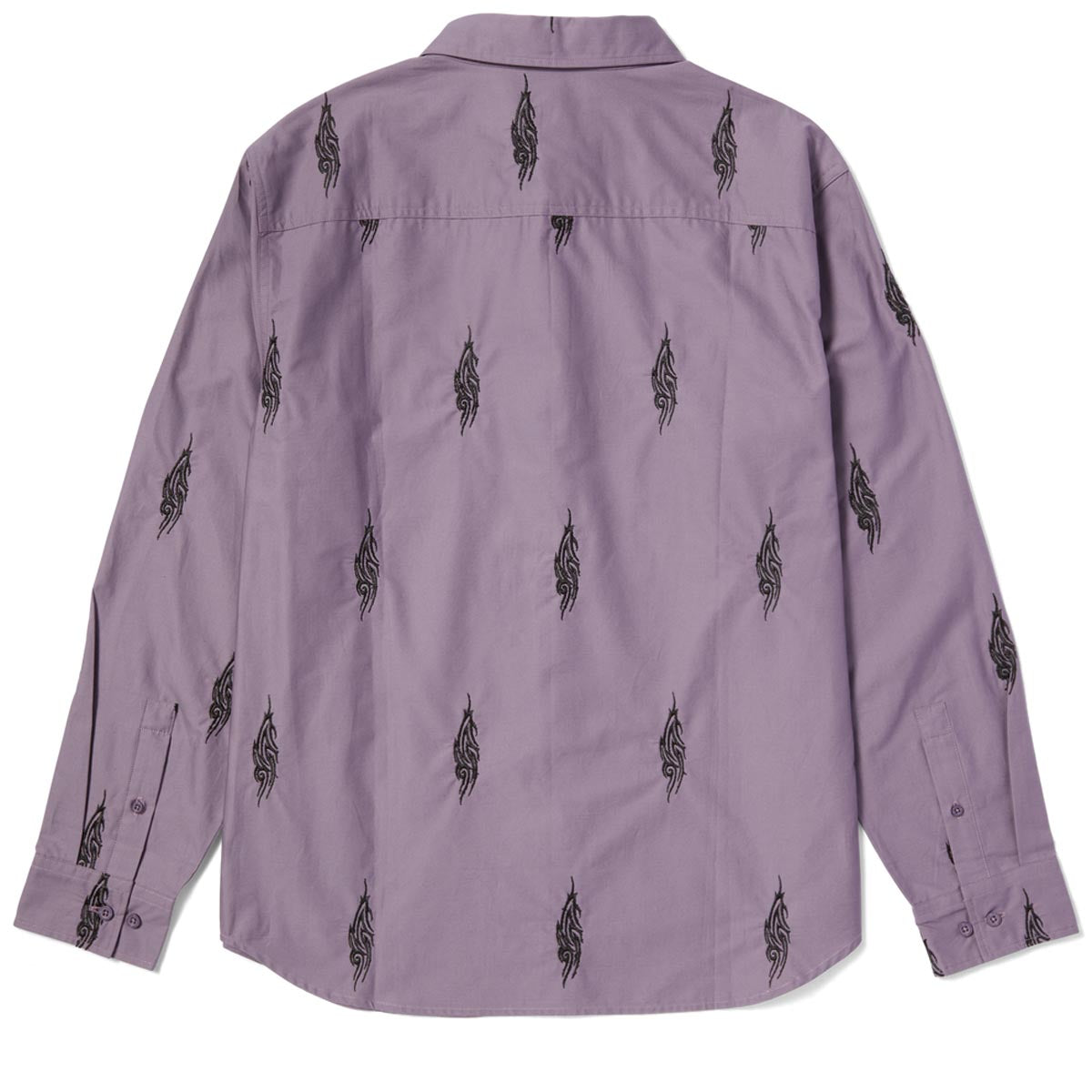 HUF Larkin Embroidered Long Sleeve Work Shirt - Dust Purple image 2
