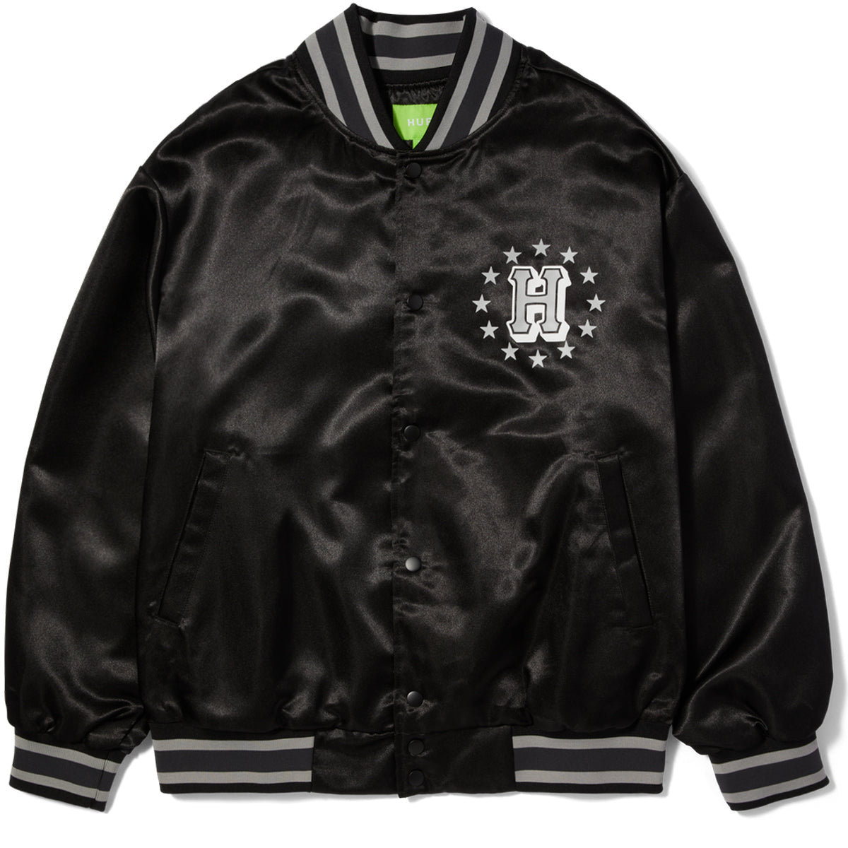 HUF Galactic Stack Baseball Jacket - Black image 1