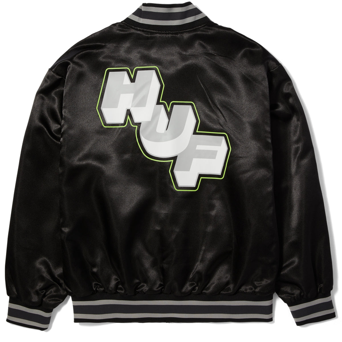 HUF Galactic Stack Baseball Jacket - Black image 2