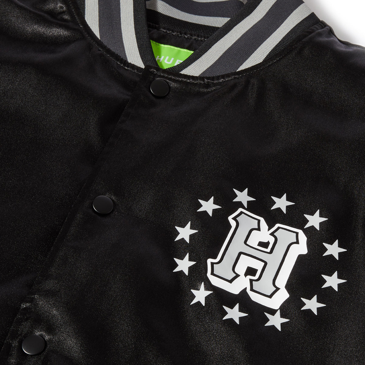 HUF Galactic Stack Baseball Jacket - Black image 3