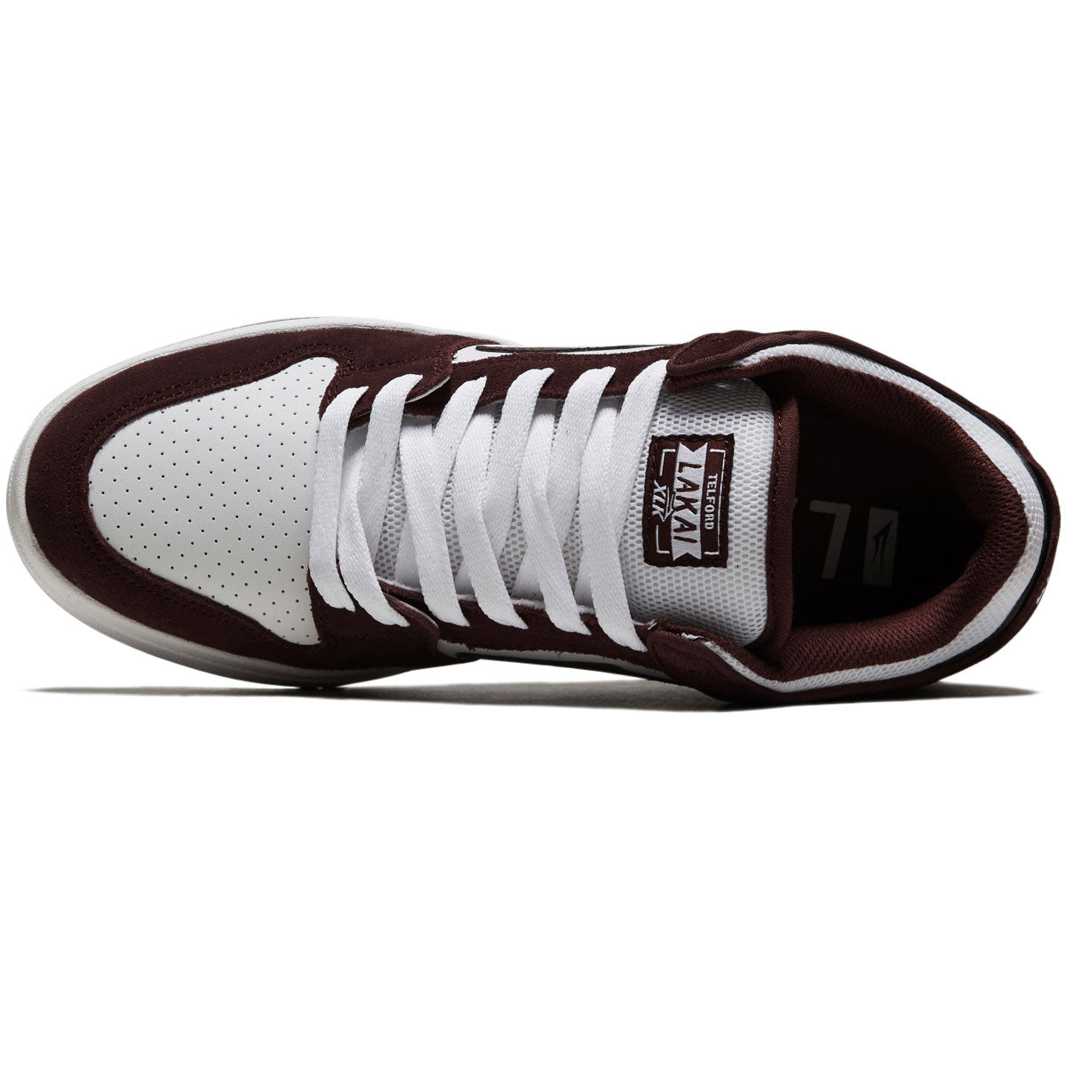 Lakai Telford Low Shoes - Burgundy/White Suede image 3
