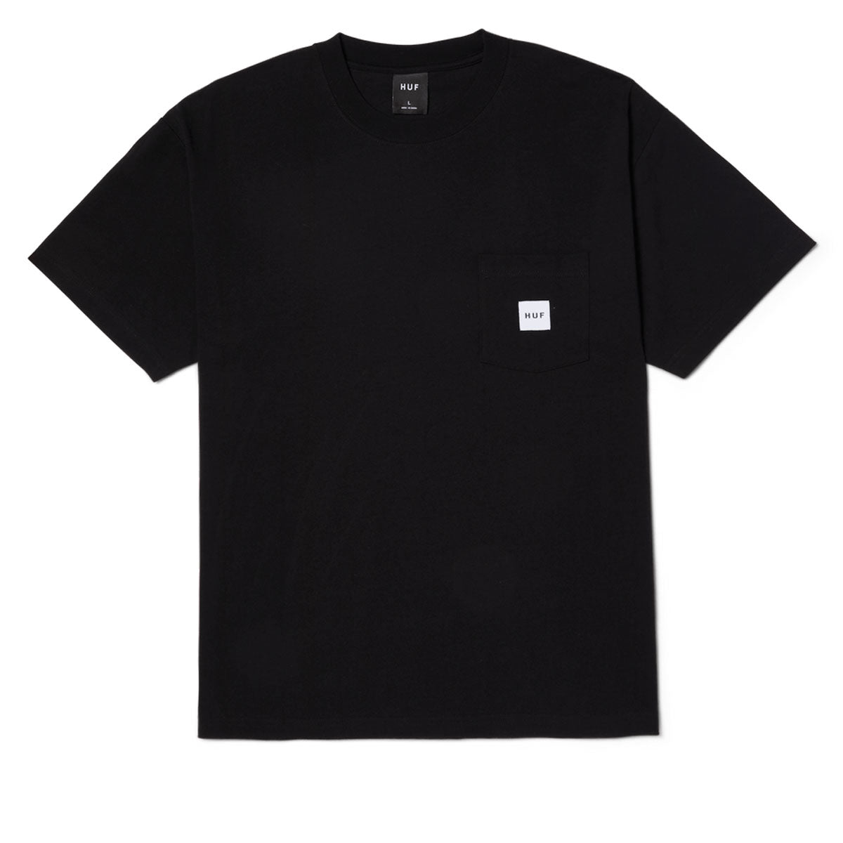 HUF Set Box Logo Pocket T-Shirt - Black image 1