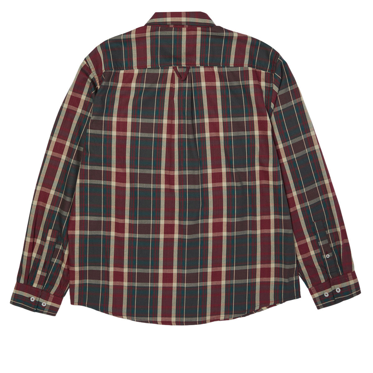 HUF Megablast Plaid Long Sleeve Shirt - Deep Wine image 3
