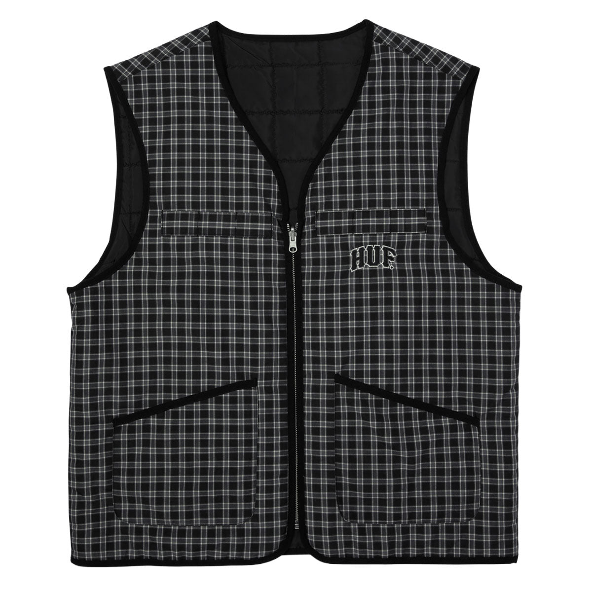 HUF Poynter Reversible Vest - Black image 1