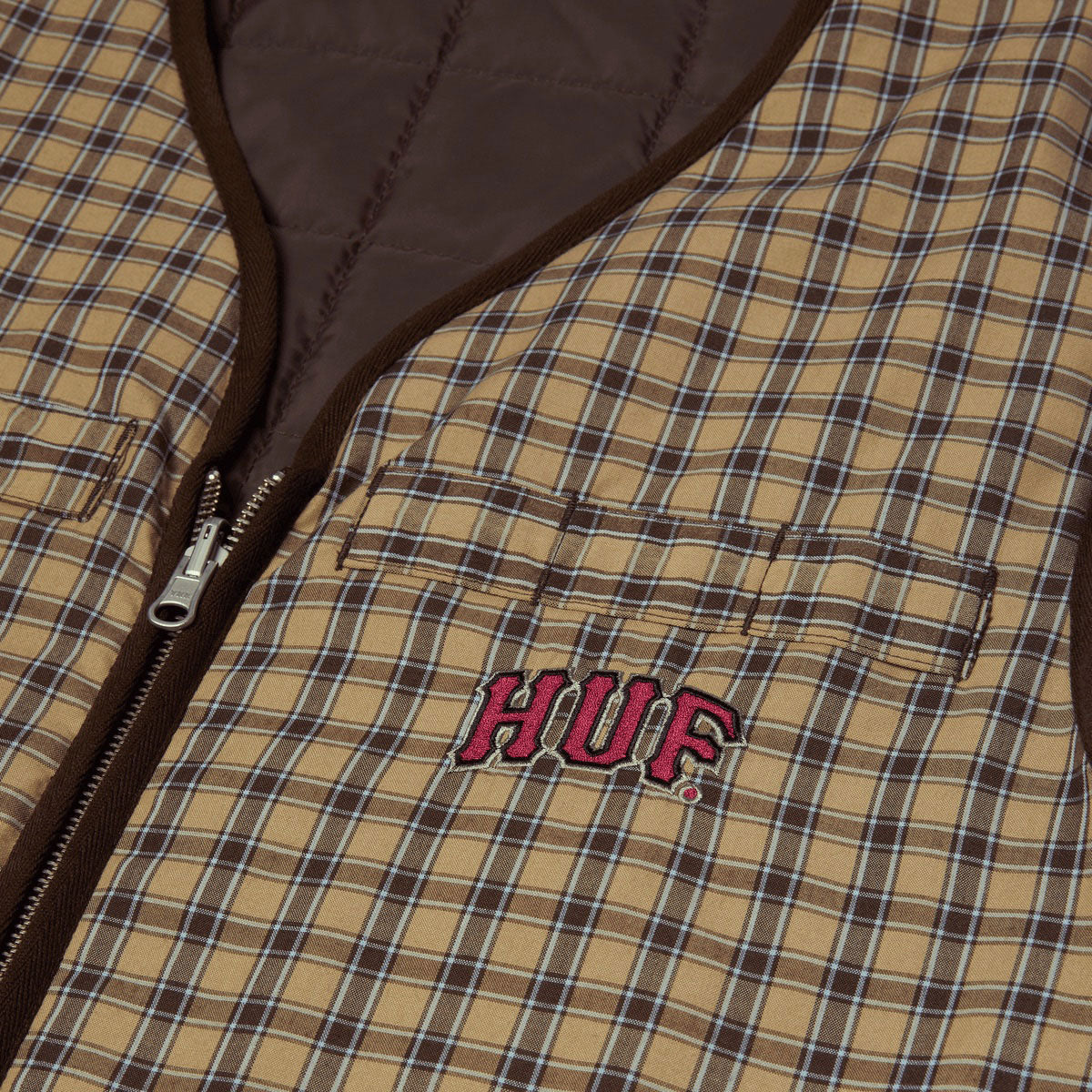 HUF Poynter Reversible Vest - Clay image 4