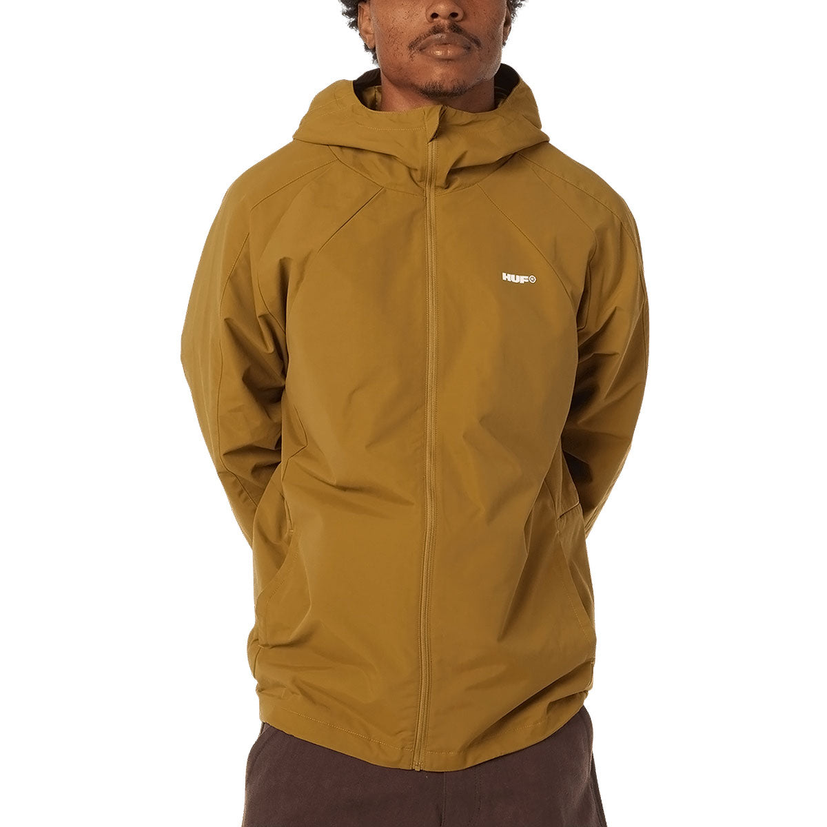 HUF All Caps Shell Jacket Rich Brown – Daddies Board Shop
