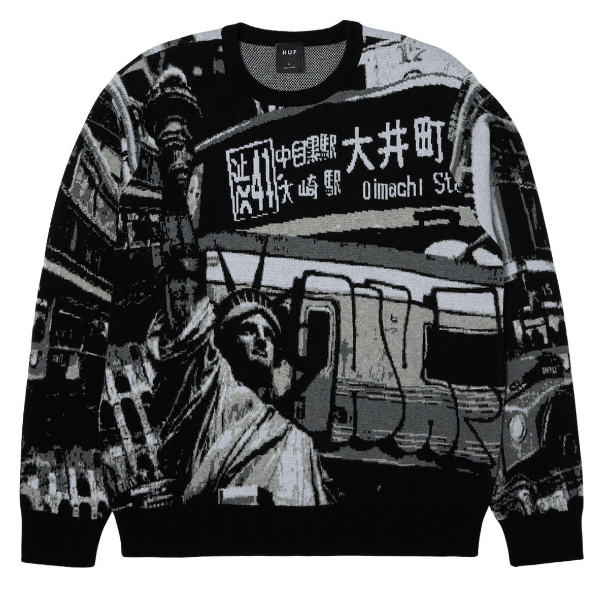 HUF Worldwide Commuter Sweatshirt - Black image 2