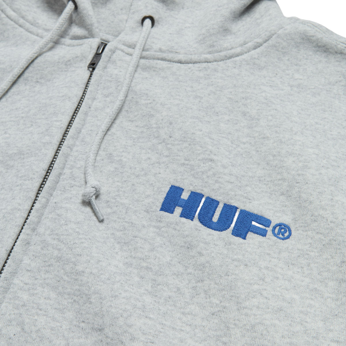 HUF All Caps Zip Up Hoodie - Ash image 2