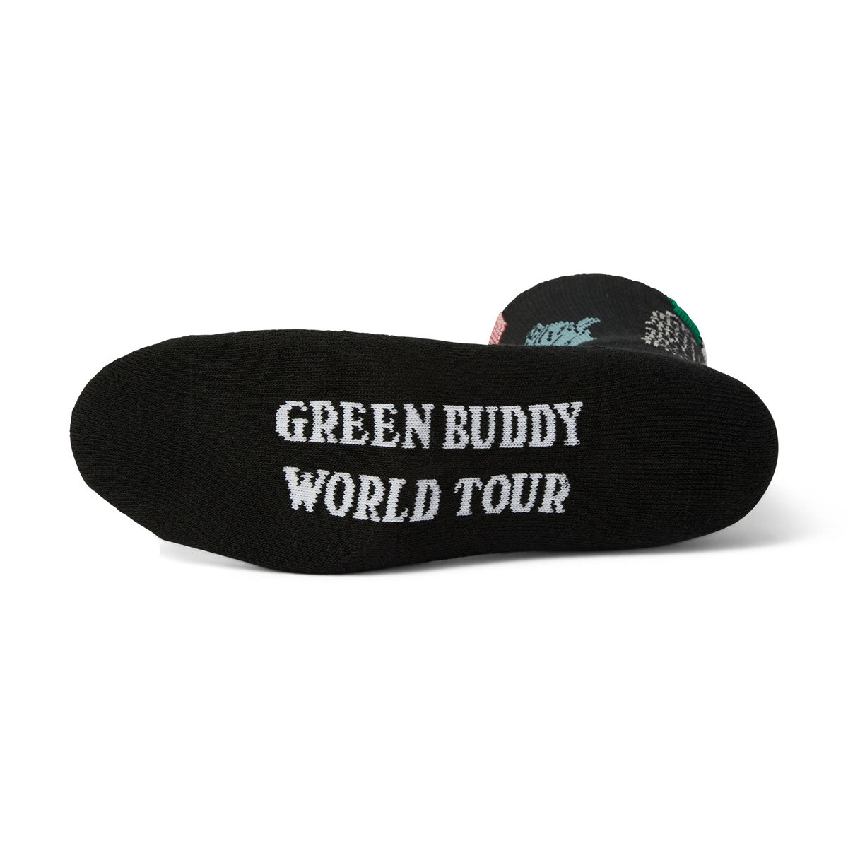 HUF Green Buddy Tourist Socks - Black image 4
