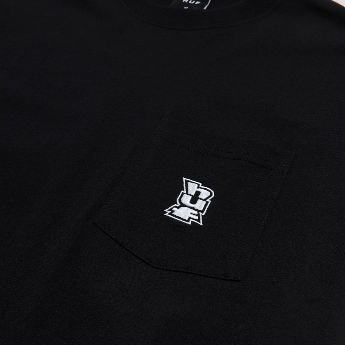 HUF Megablast Pocket T-Shirt - Black image 2
