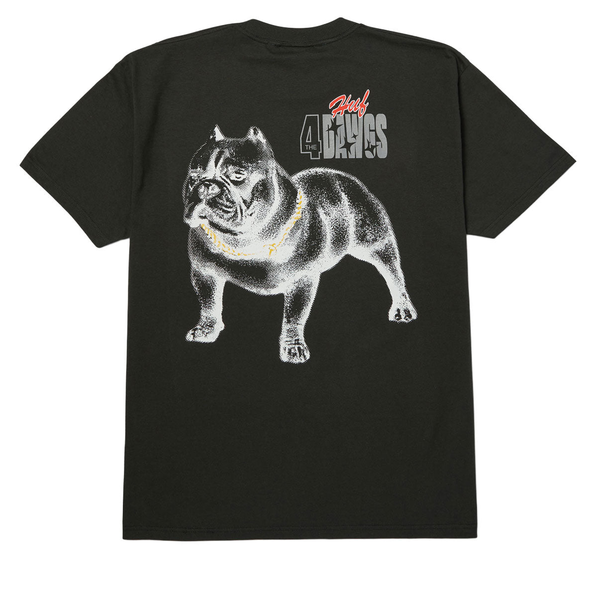 HUF 4 The Dawgs T-Shirt - Vintage Black image 1