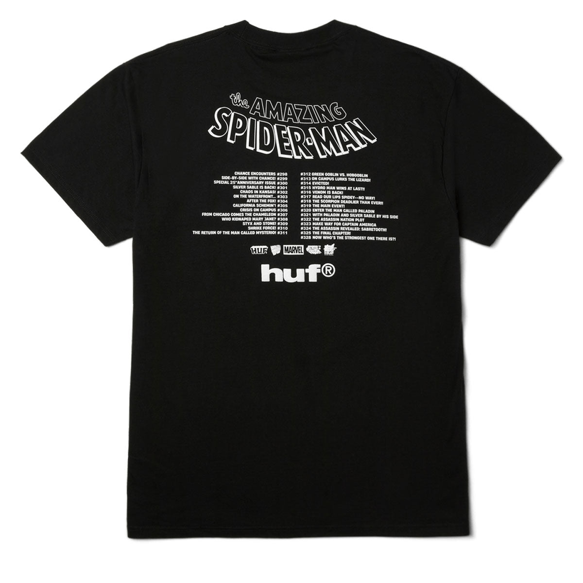 HUF x Spiderman Three Hundred T-Shirt - Black image 2