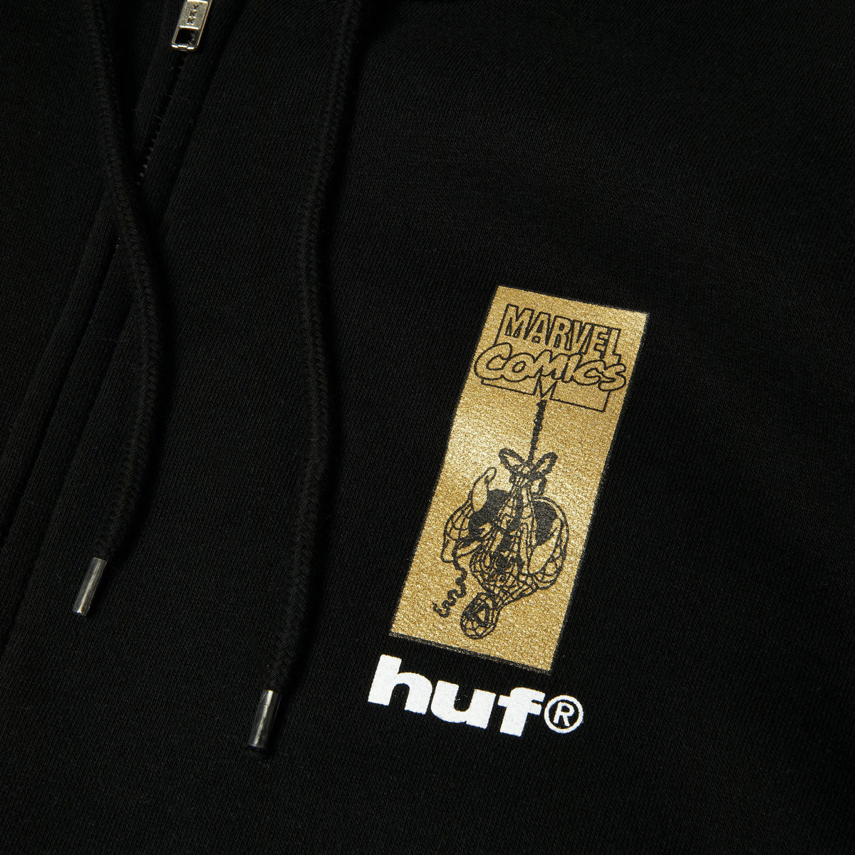 HUF x Spiderman Arachknight Full Zip Hoodie - Black image 3