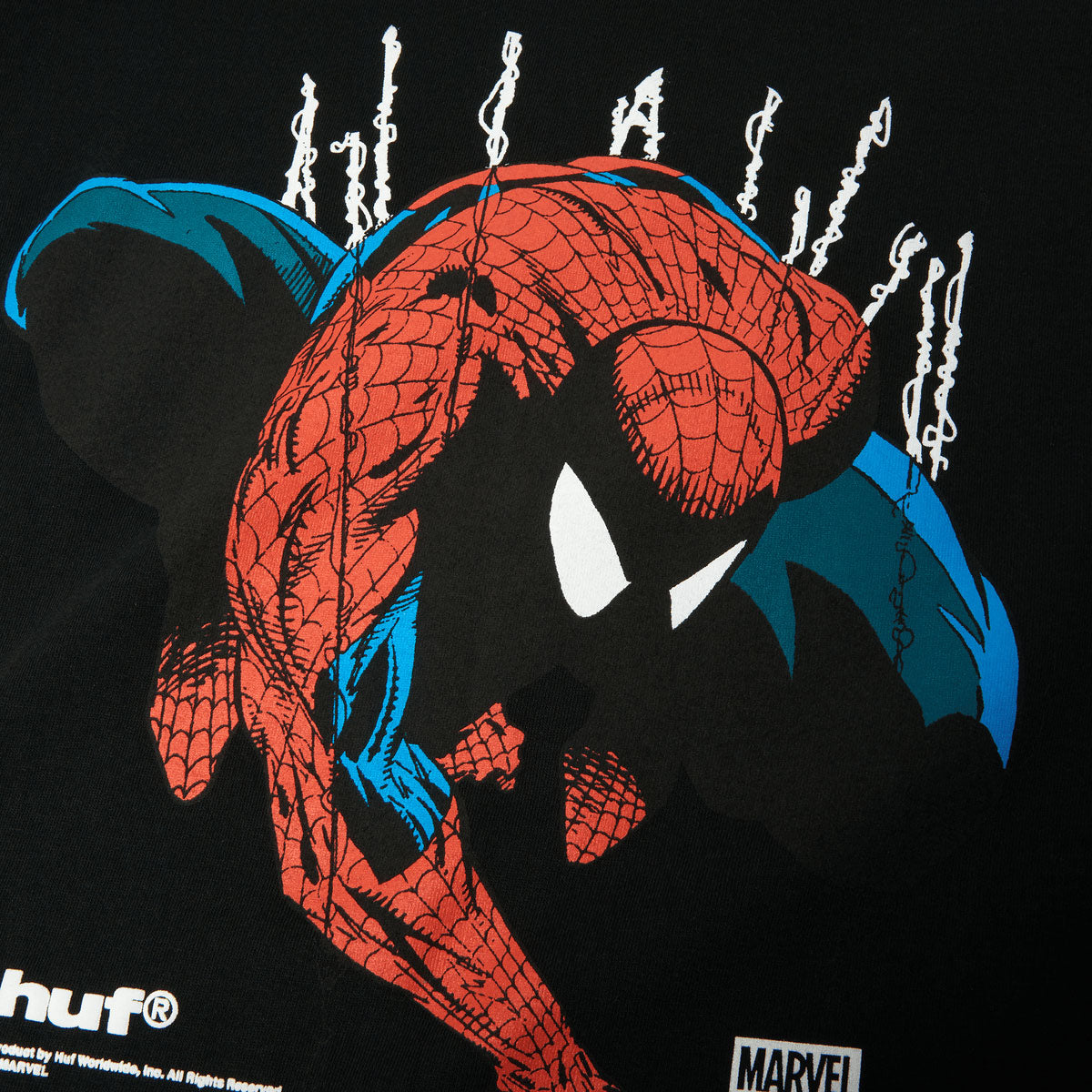 HUF x Spiderman Perceptions T-Shirt - Black image 2