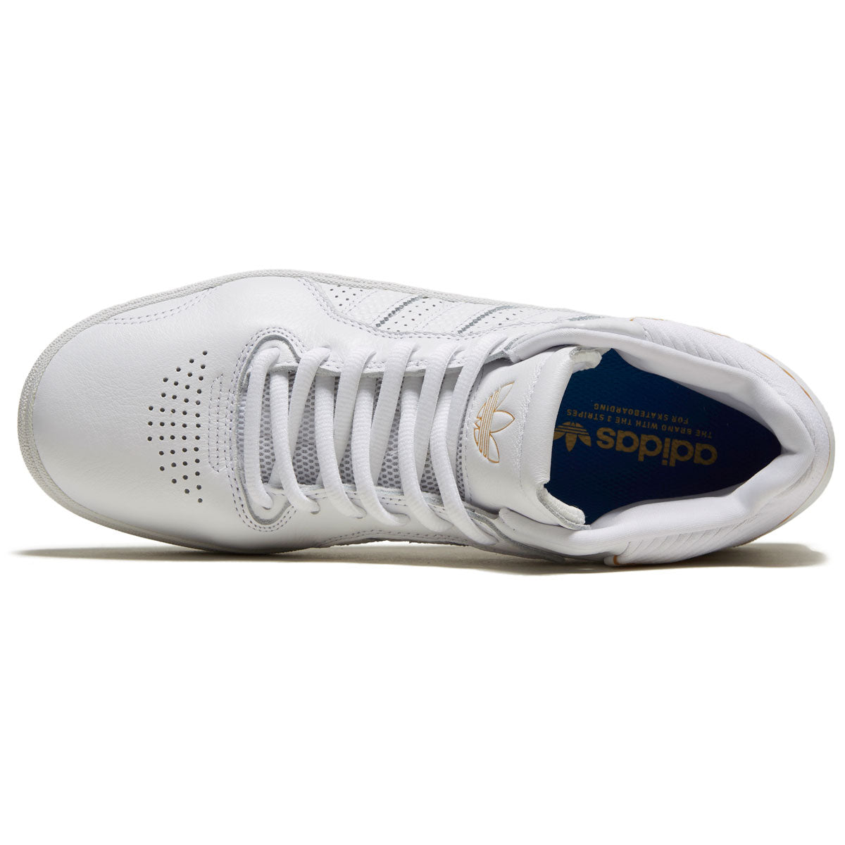 Adidas Tyshawn Shoes - White/White/Gold Metallic image 3