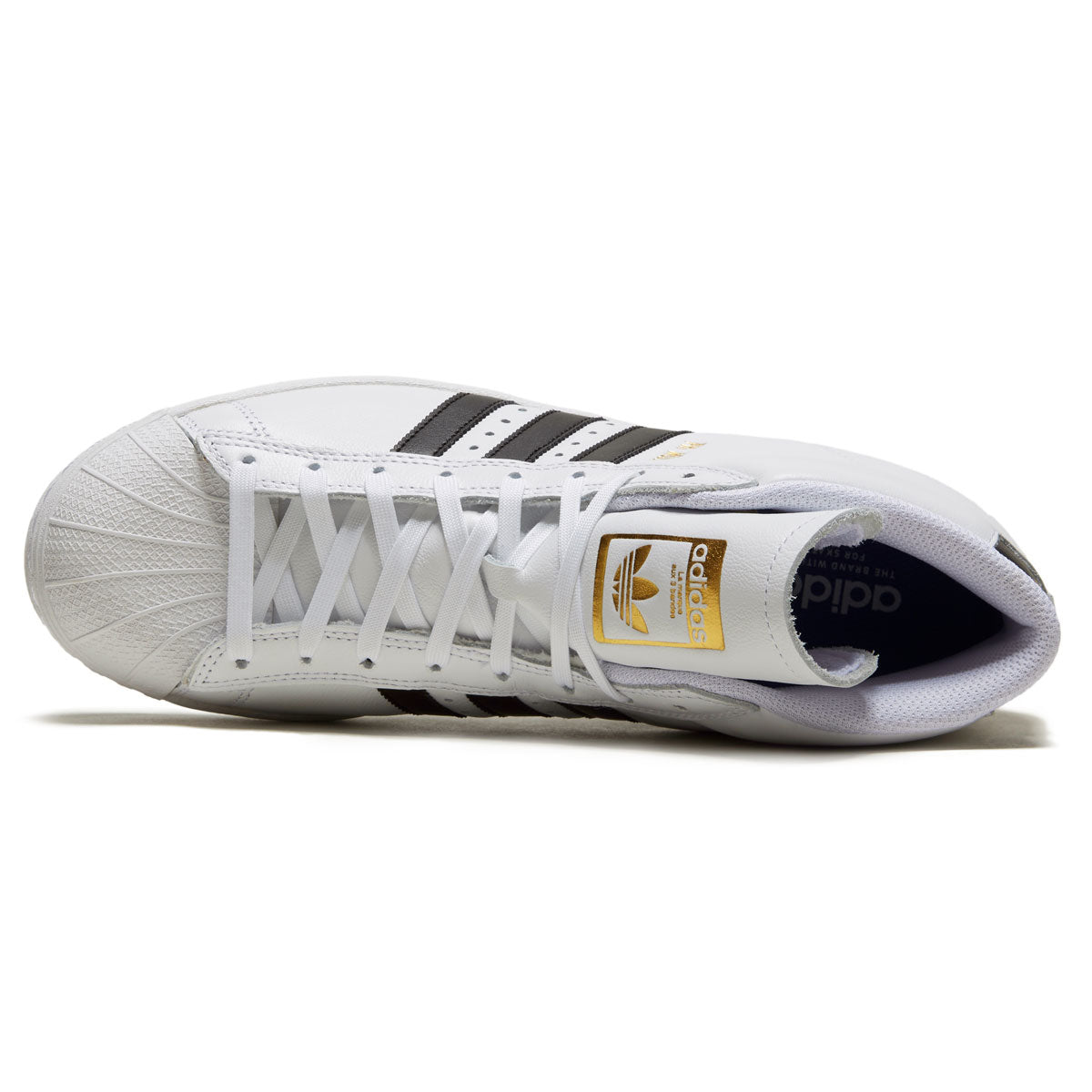 Adidas Pro Model ADV Shoes - White/Core Black/Gold Metallic image 3