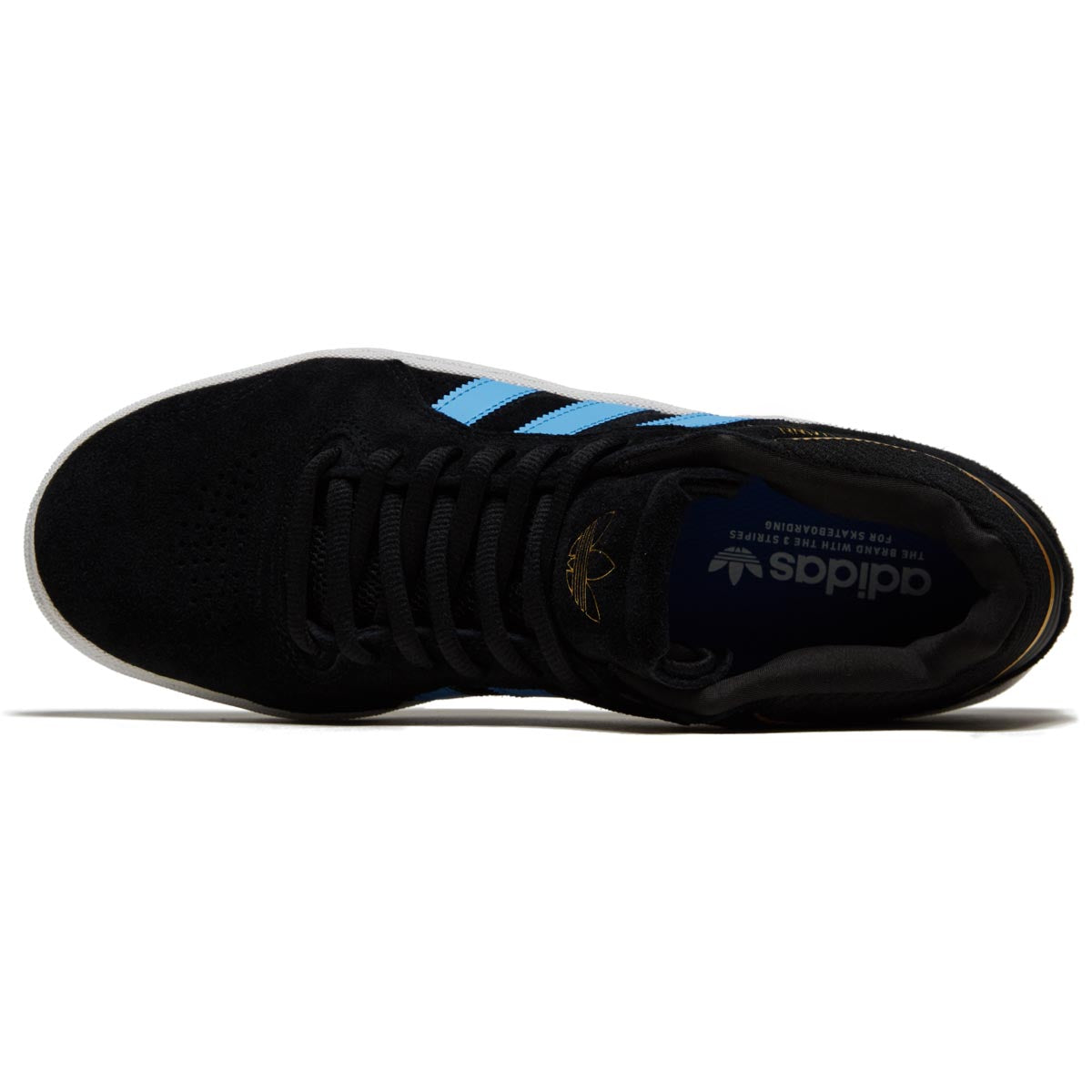 Adidas Tyshawn Shoes - Black/Light Grey Heather/Blue Burst image 3