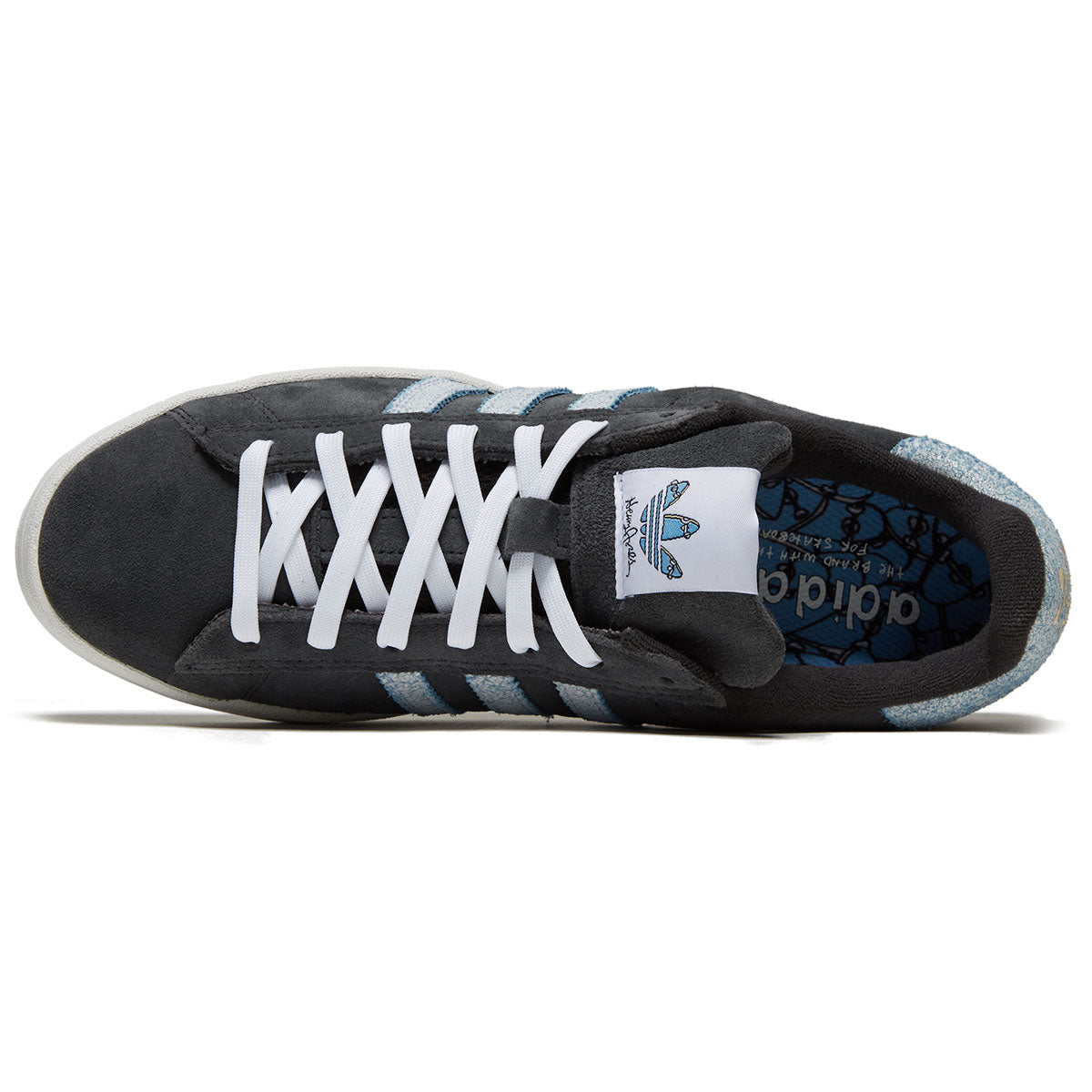 Adidas x Henry Jones Campus ADV Shoes - Carbon/White/Light Blue image 3