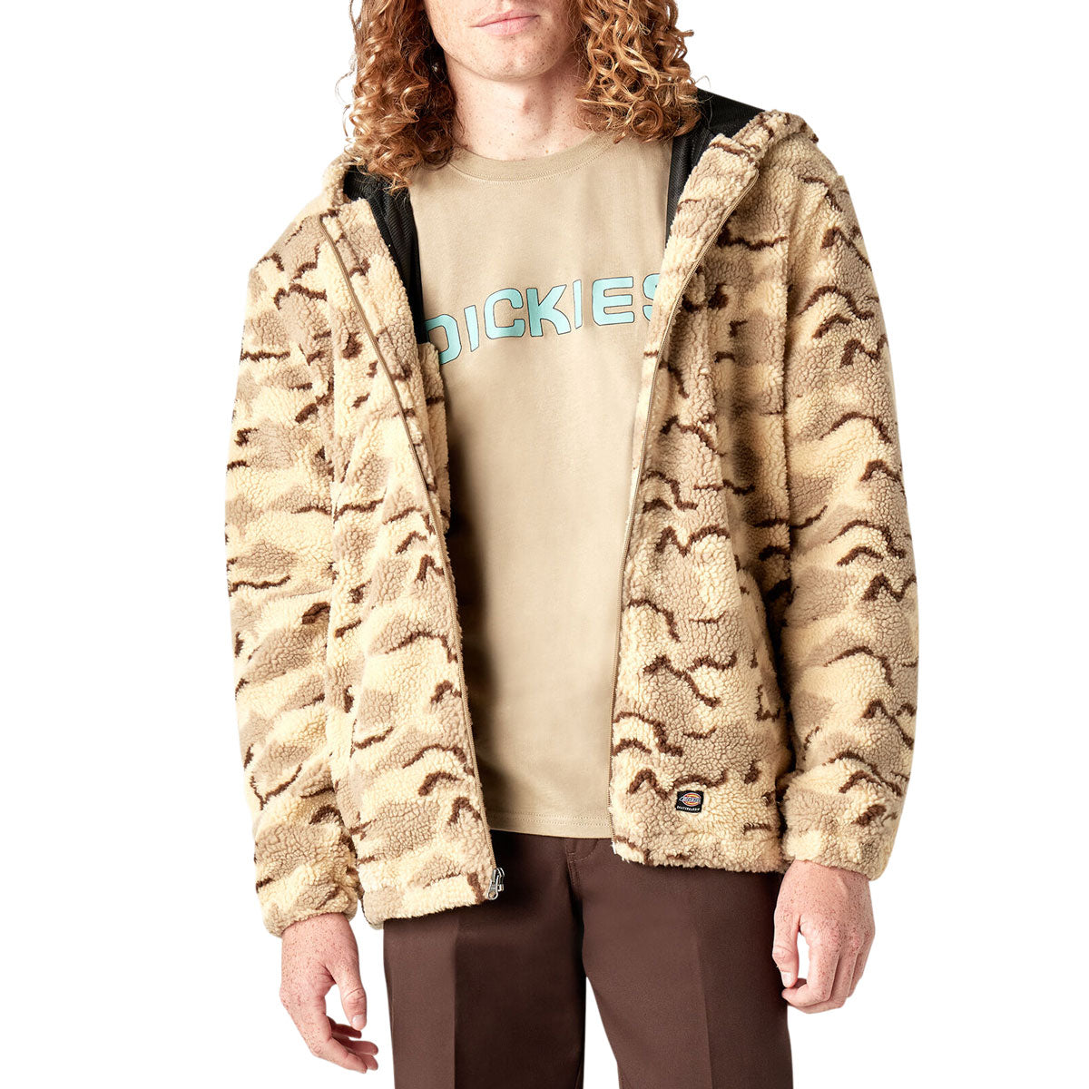 Dickies Textured Fleece Jacket - Desert Camo image 1