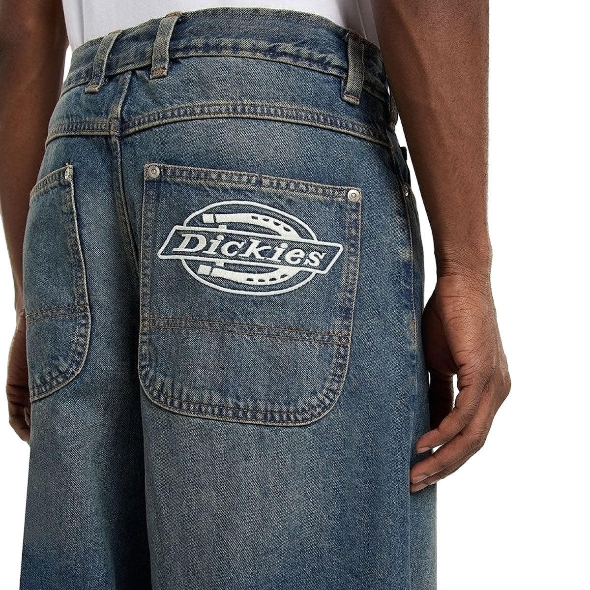 Dickies Hilham Denim Jeans - Khaki Tinited Blue image 4