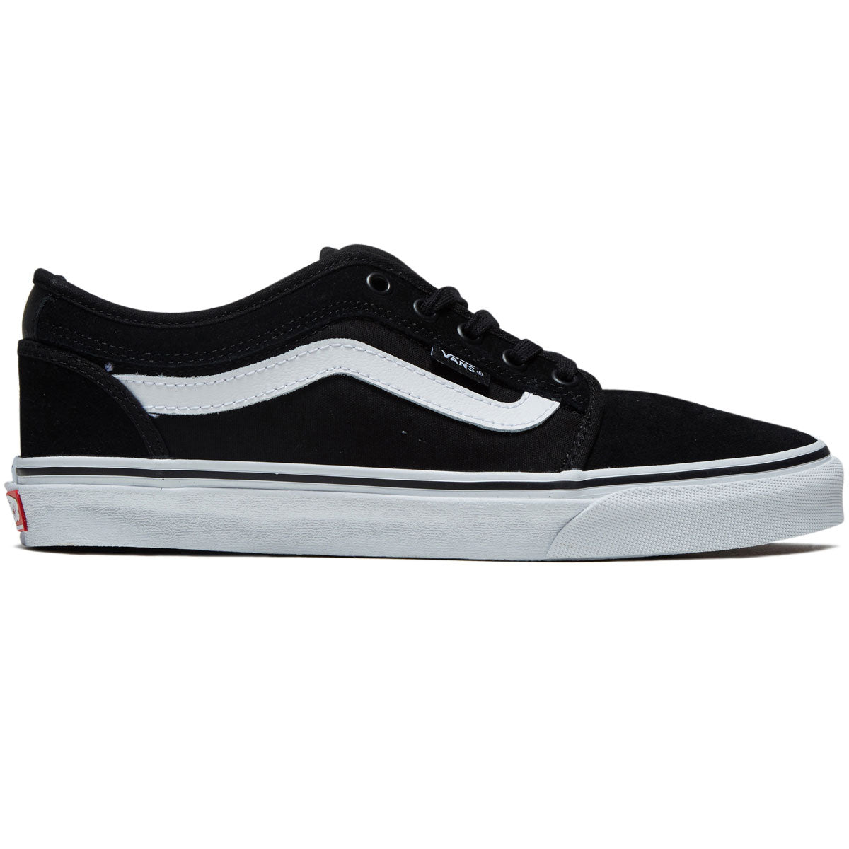 Vans Skate Chukka Low Sidestripe Shoes Black/White – Daddies