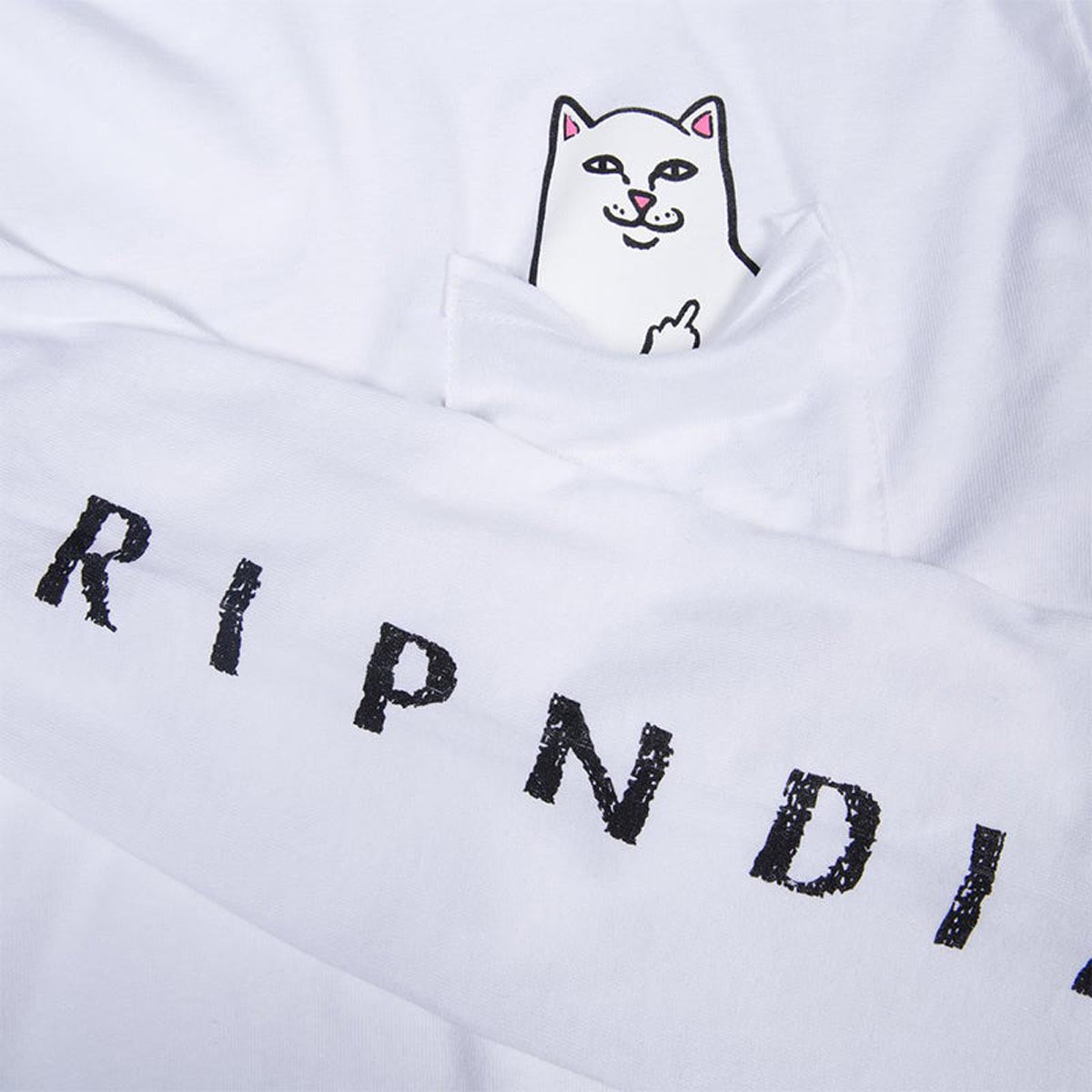 RIPNDIP Lord Nermal Pocket Long Sleeve T-Shirt - White image 3